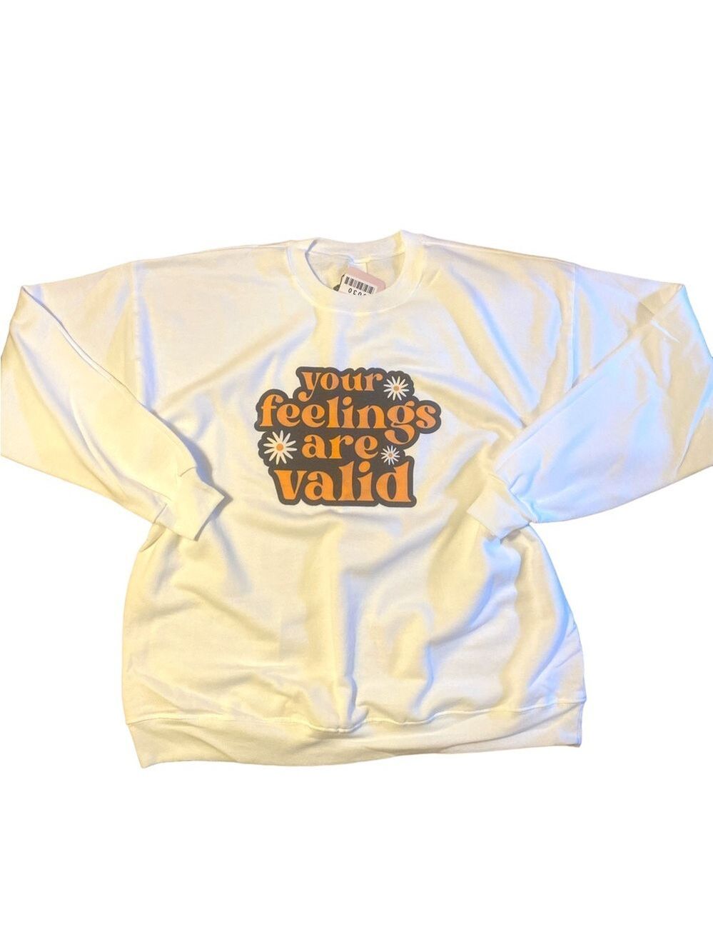 Valid feelings mental health graphic crewneck sweatshirt oversized extra large - Picture 6 of 10